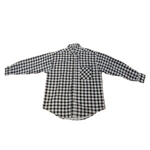 Small Flannel Long Sleeve Plaid Chest Pocket Small 37/38 *Missing Button